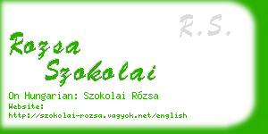 rozsa szokolai business card