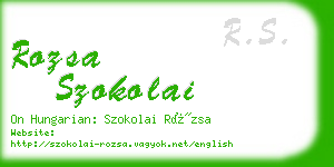 rozsa szokolai business card